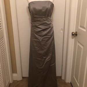 Women’s David Bridal Strapless Sz 14 Mercury Dress